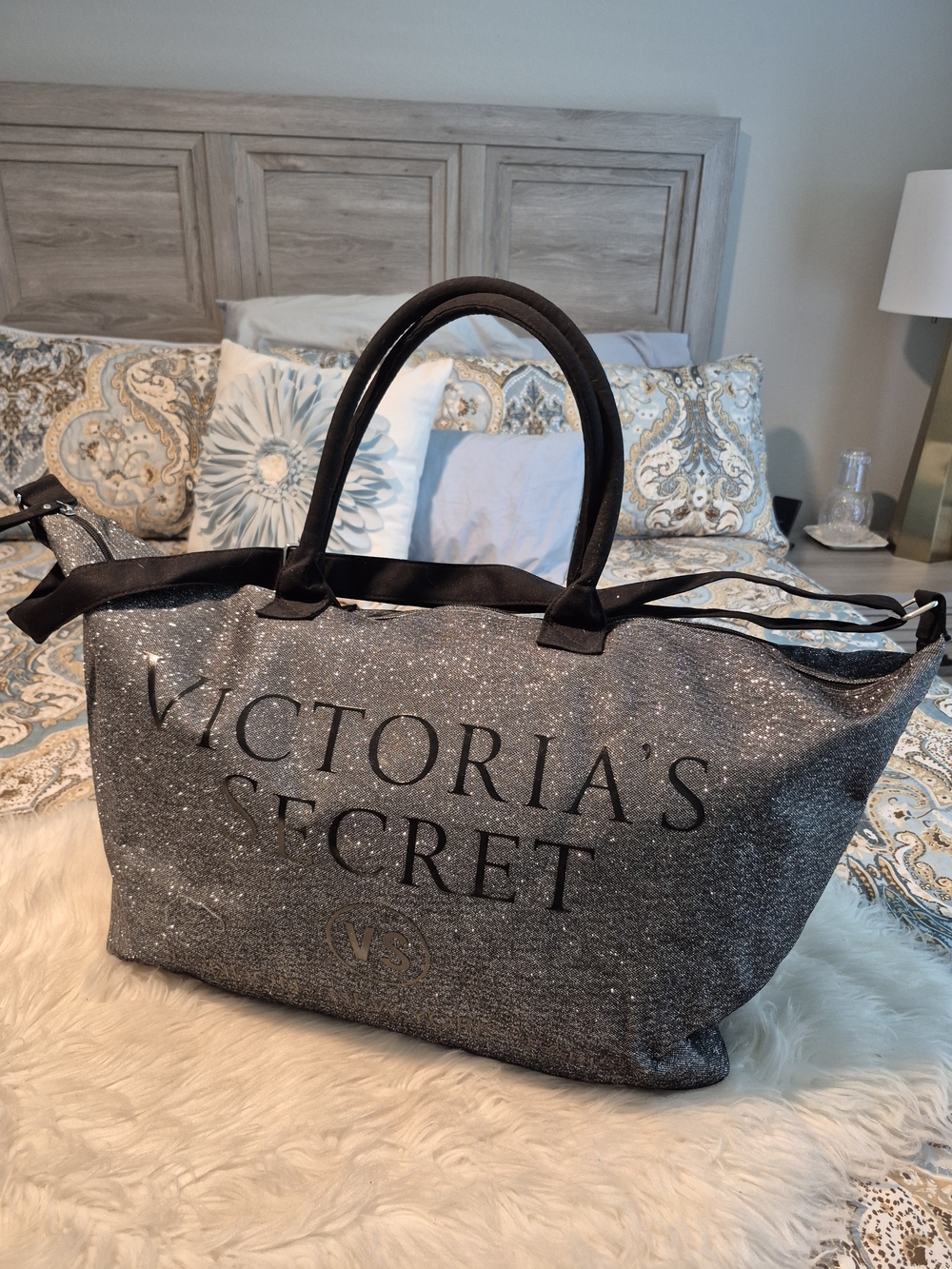 Victoria's Secret Sparkle Weekender Tote Bag